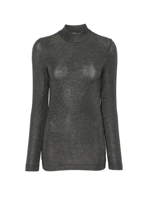Brunello Cucinelli high-neck metallic-effect sweater Grey MPA98B1V04C064