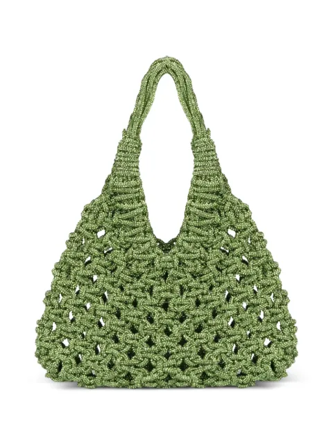 Hibourama Vannifique crystal-embellished tote bag Green VANNIFIQUE