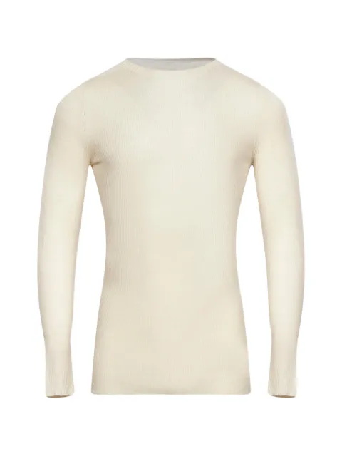 Rick Owens ribbed-knit long-sleeve T-shirt Neutrals RU02F4637RIBM