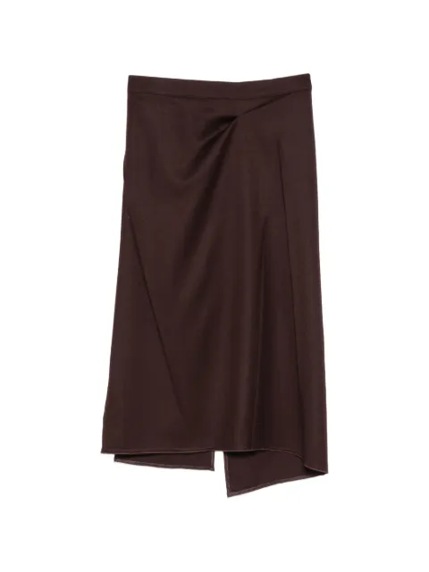 Victoria Beckham pressed tailored wool midi skirt Red 1326WSK007362A9887