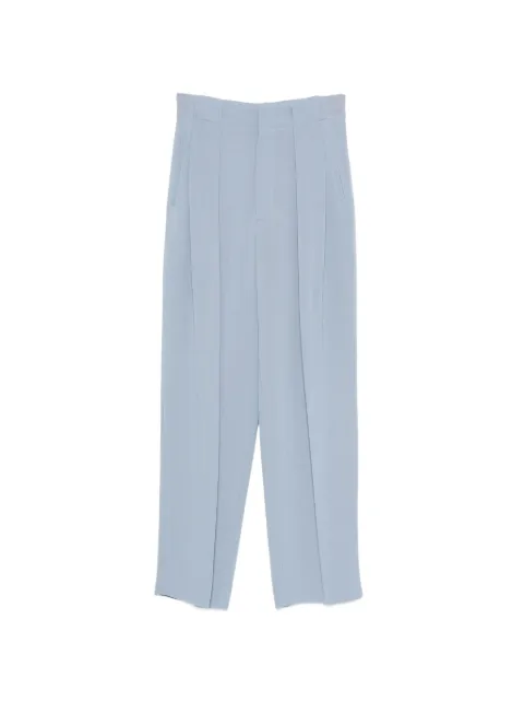 Victoria Beckham pleated-detail straight-leg trousers Blue 1326WTR007361A