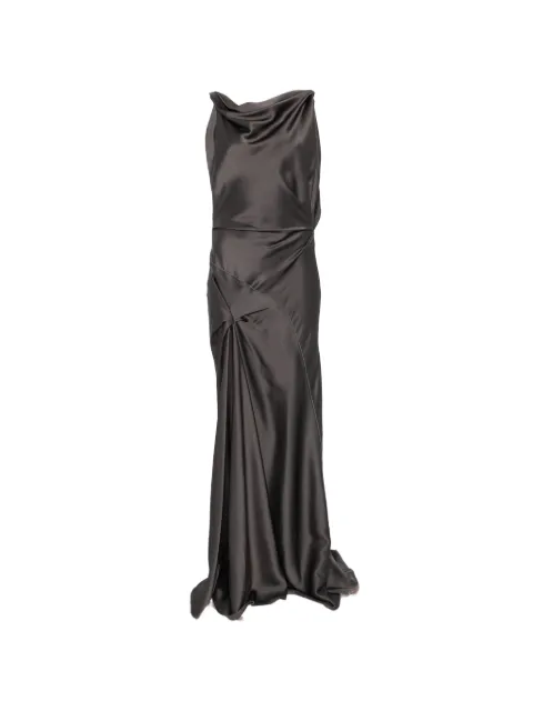Victoria Beckham Posy cowl-neck maxi dress Grey 1226WDR007291A