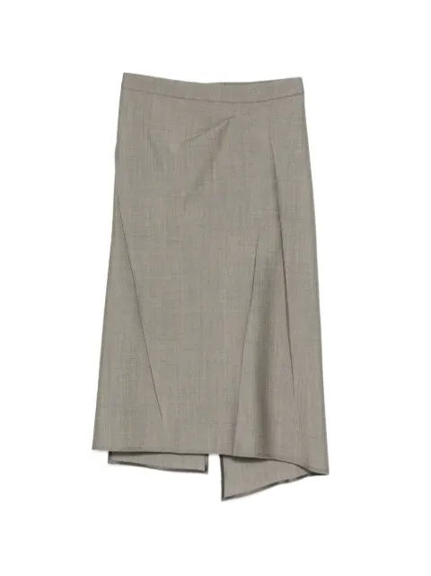 Victoria Beckham asymmetric-hem midi skirt Grey 1326WSK007362C