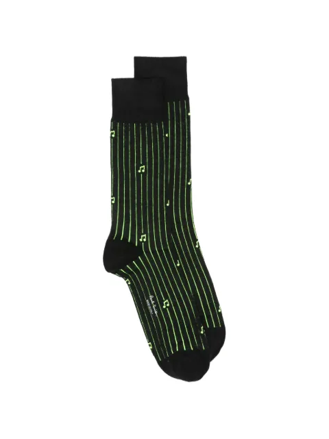 Paul Smith music-note pinstripe socks Black M1A800MOW067