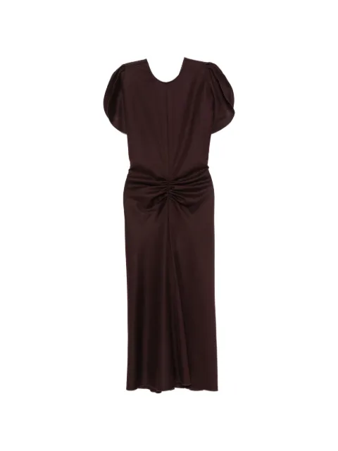 Victoria Beckham Bela ruched midi dress Purple 1226WDR005227V