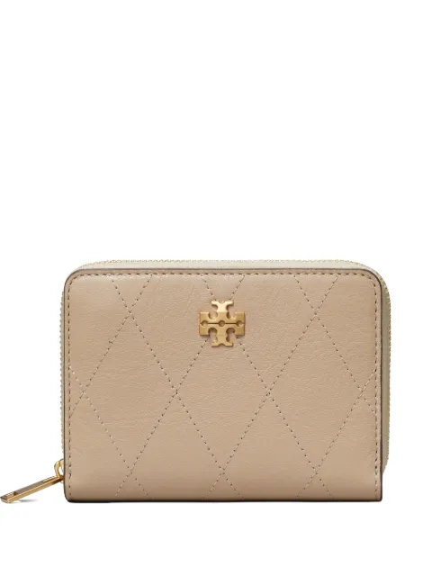 Tory Burch small Charlie quilted zip-around wallet Neutrals 186098