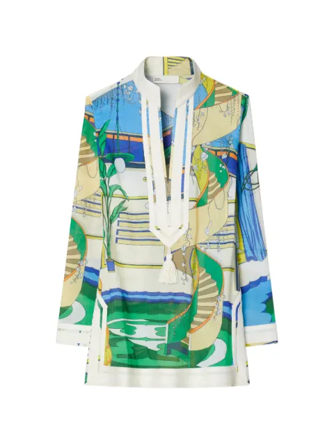 Tory Burch printed Tory tunic Neutrals 183563