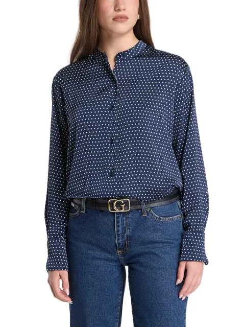 Michael Kors polka-dot long-sleeve shirt Blue MR640XLK9Q