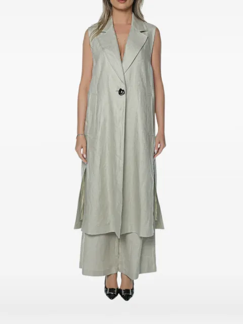 Armani Exchange sleeveless notched-lapel coat Grey XW001979AF2153U6275