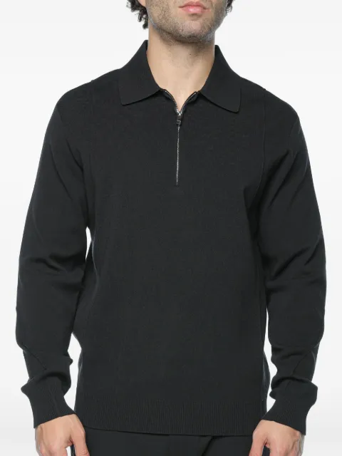 Drykorn Gavvin quarter-zip knitted polo shirt Black GAVVIN4202031000