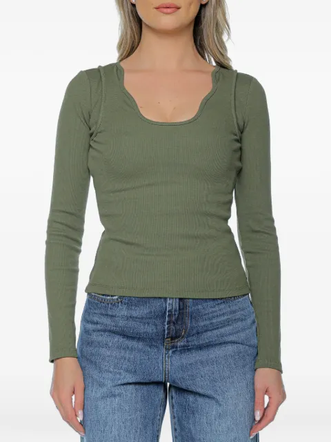 One Teaspoon Renegade long-sleeve T-shirt Green 27361