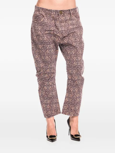 One Teaspoon Azteca leopard-print jeans Purple 22743