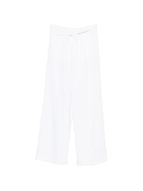 DARKPARK Gaia belted wide-leg trousers White WTR105TWB03PT