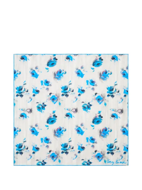 Tory Burch blue roses neckerchief Blue 184114