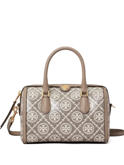Tory Burch T Monogram coated-jacquard petite Barrel bag Grey 182855
