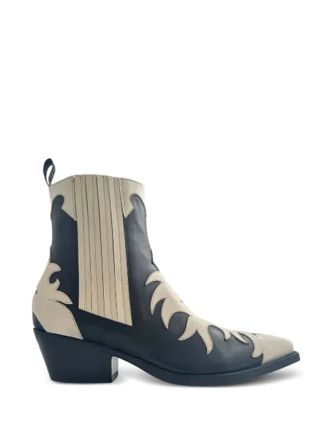 Sartore two-tone Western boots Black SR3651
