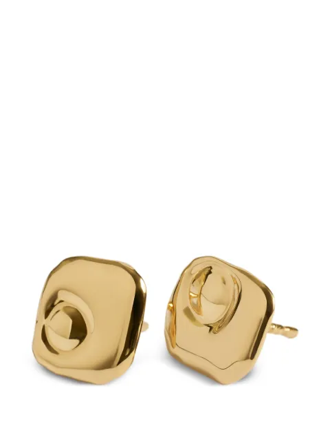 Monica Vinader hammered stud earrings Gold GPEAAZTTNON