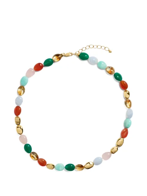 Monica Vinader Rio bead-embellished necklace Gold GPNKFRRIMIX