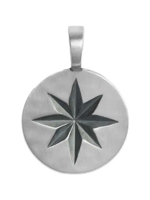 Monica Vinader star-engraved pendant necklace Silver OSPTGSTRNON