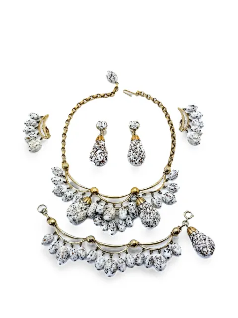 Jennifer Gibson Jewellery 1950s Speckled Egg parure Gold JGJSCHIAEGSET