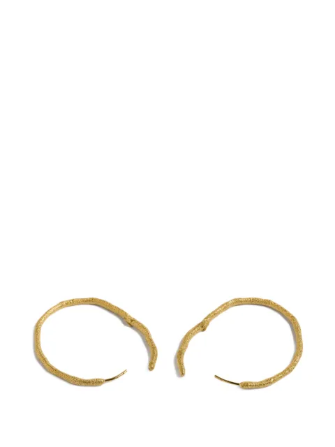 Monica Vinader Antica textured large hoop earrings Gold GPEAANXLNON