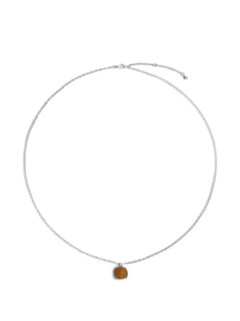 Monica Vinader tiger's eye pendant necklace Silver SSNKDEL2TGE