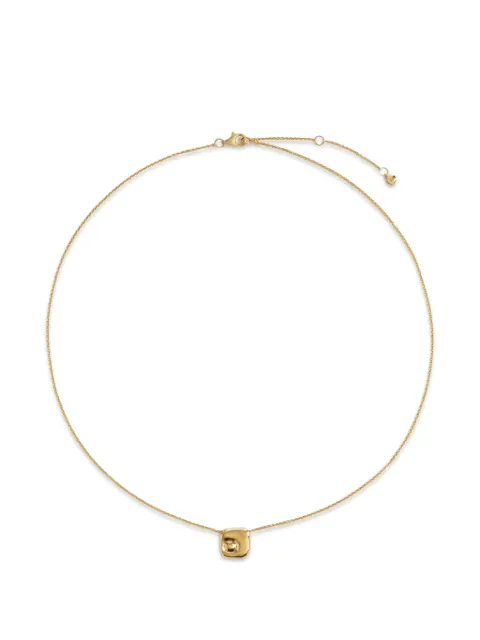 Monica Vinader square-pendant necklace Gold GPNKAZTCNON