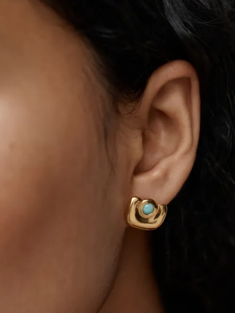 Monica Vinader stone-embellished earrings Gold GPEAAZTBAMZ