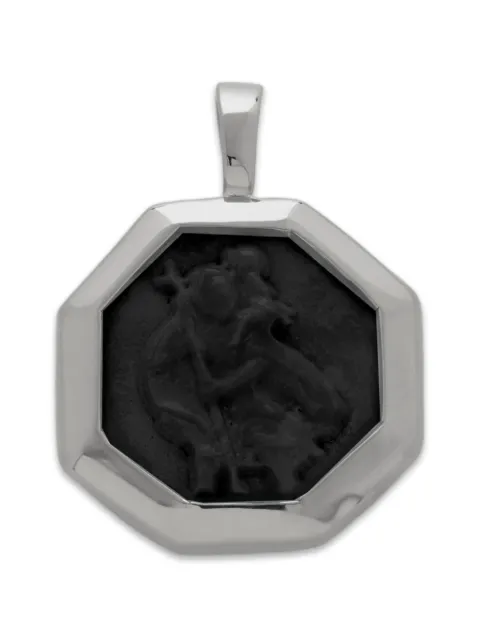 Monica Vinader octagonal-pendant necklace Silver SSPTSTCRBLO