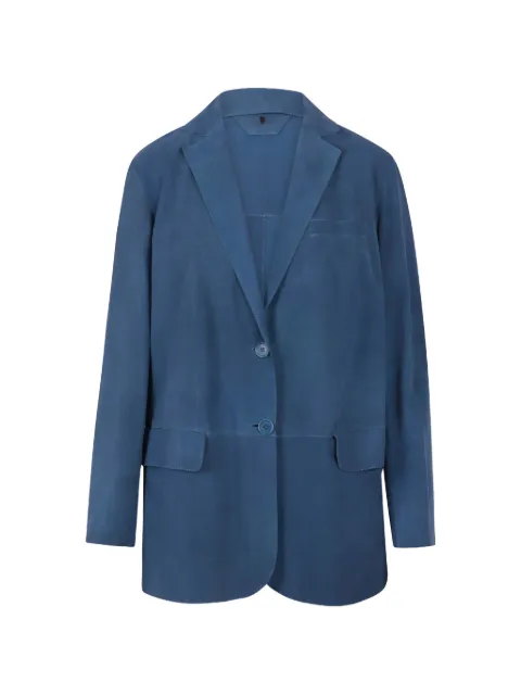 Salvatore Santoro button-up leather jacket Blue 48071D