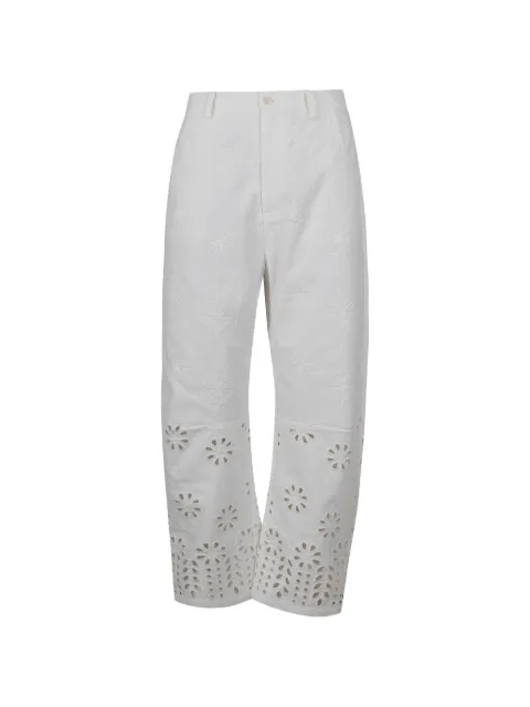 Jovonna Vesna broderie-anglaise trousers White VESNA
