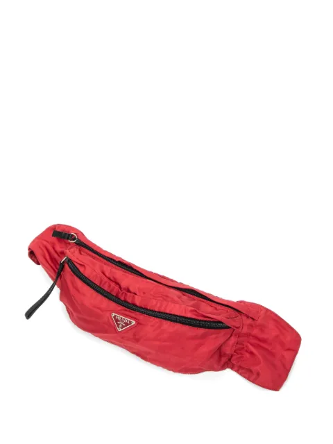 Prada Pre-Owned logo-plaque belt bag Red 84