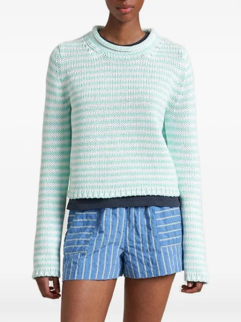 La Ligne stripe-pattern sweater Green LLC21947AQUAIVORY