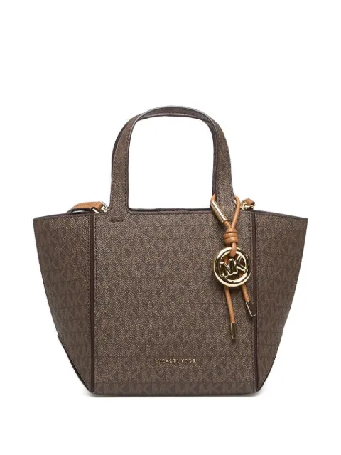 Michael Kors monogram-pattern logo-plaque tote bag Brown 30R6G9JT9B252