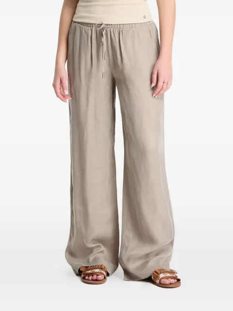 GUESS USA drawstring-waist wide-leg trousers Neutrals W6GB07W1781