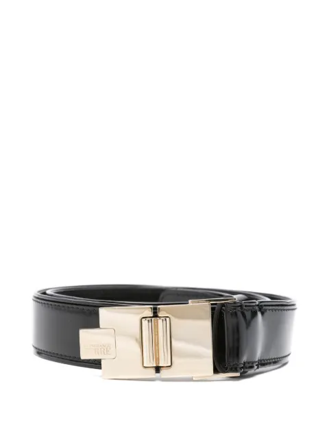 Gianfranco Ferré Pre-Owned 2000s logo-engraved buckle belt Black GF180BOZ