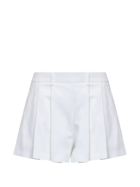 Blanca Vita pleated side-zip shorts White SELTZ3514DIAMANTE