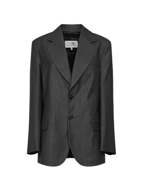 MM6 Maison Margiela notched-lapel single-breasted jacket Grey S52BN0161M35788