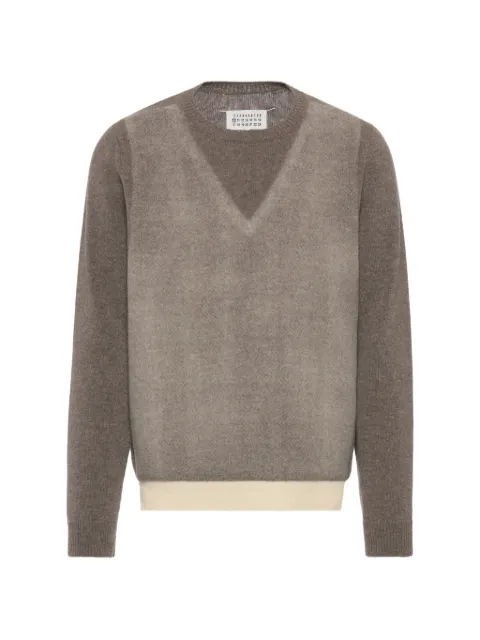 Maison Margiela Memory of trompe l'oeil sweater Brown S50HL0086M13304