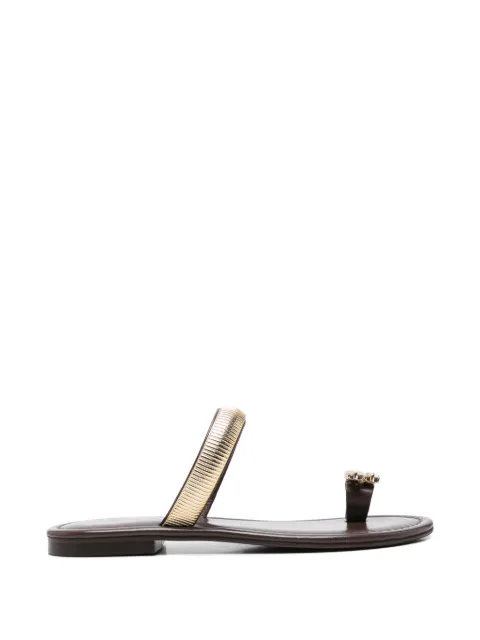 exè crystal-embellished toe-ring sandals Gold KS26152