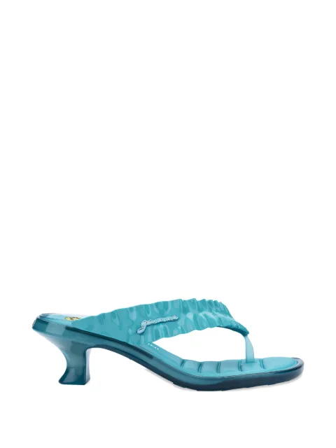 Melissa x Ganni ruffled kitten-heel sandals Blue 38154