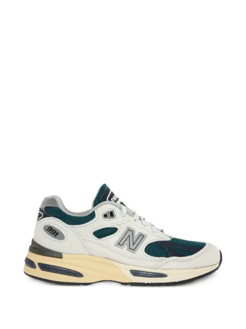 New Balance Made in UK 991v2 panelled leather sneakers White U991T02
