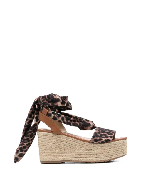 LIU JO leopard-print wedge sandals Neutrals SA6087TX133S4057