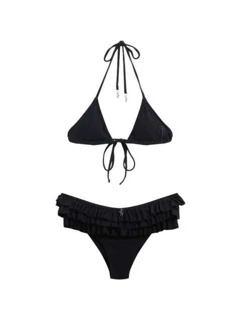 Juicy Couture ruffled towelling bikini Black JCITS126202