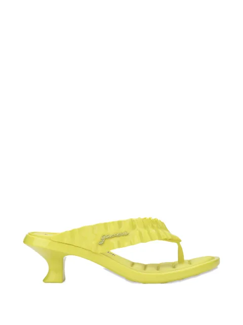 Melissa x Ganni ruffled kitten-heel sandals Yellow 38154