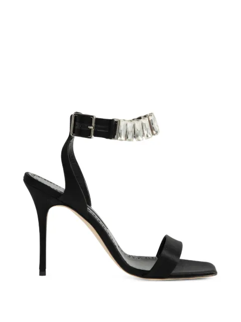 Manolo Blahnik Bayosan crystal-embellished sandals Black 2262051