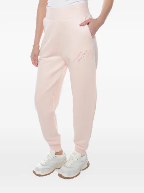 Armani Exchange logo-embroidered elasticated-waist track pants Pink XW000158AF1185U4105