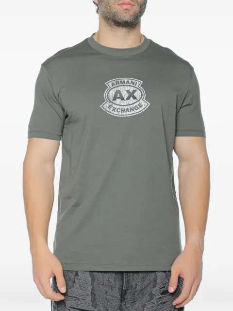 Armani Exchange logo-print T-shirt Green XM002776AF1035U8144
