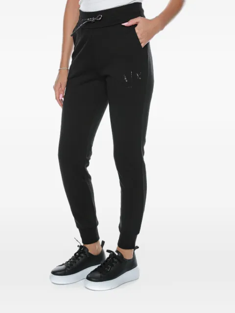 Armani Exchange logo-print drawstring track pants Black XW000986AF1611