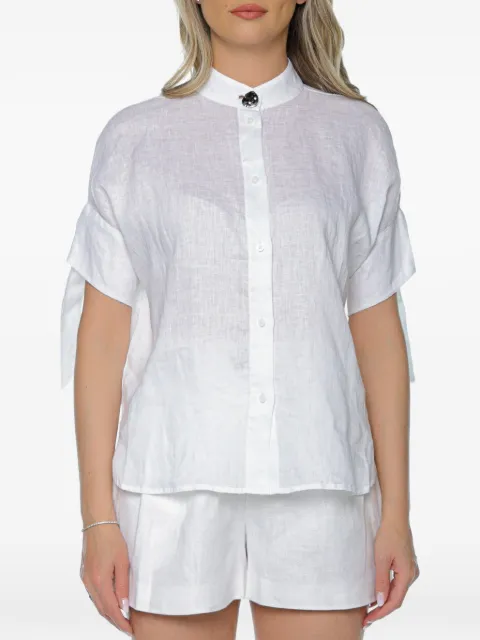 Armani Exchange tie-detail shirt White XW001990AF2153U0002